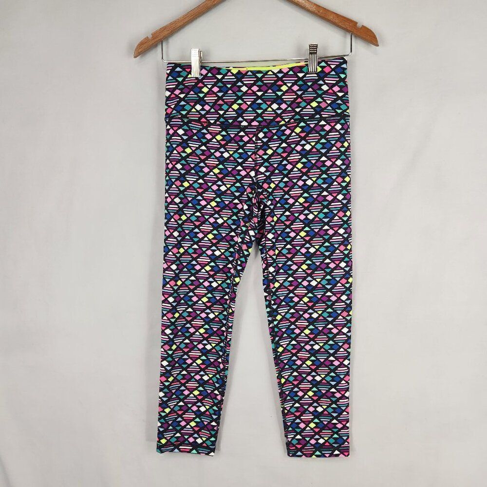 Crop Yoga Pants Knockout By Victoria's Secret Women's S Multicolor Geometric